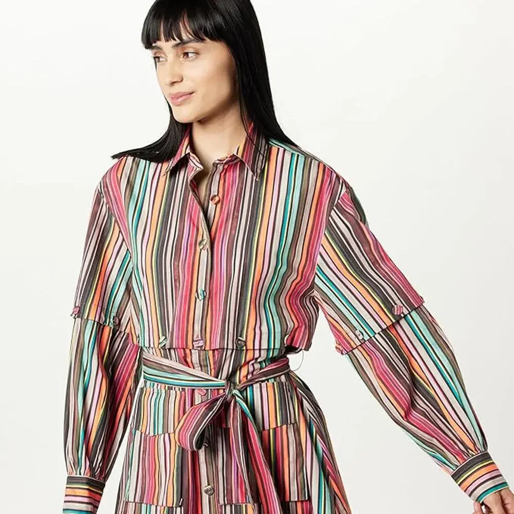 The Drop Women's *Convertible* Mini Shirt Dress with Belt, Size Small, NWT - Picture 3 of 5